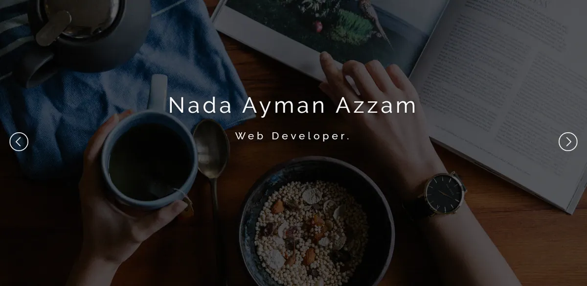 Screenshot of Portfolio project